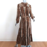 Melissa Odabash Sonja Cheetah Print Maxi Dress Brown Size Small NEW