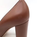 Gianvito Rossi Venezia 85 Pumps Brown Leather Size 36 Pointed Toe Heels