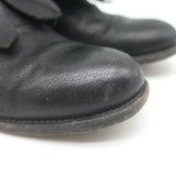 Rupert Sanderson Vrony Fringe Ankle Boots Black Leather Size 37.5 US 8