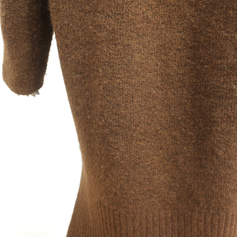 Maje Mars Oversize Cardigan Brown Alpaca-Blend Size 1 Open-Front Long Sweater