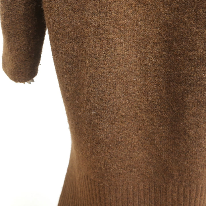 Maje Mars Oversize Cardigan Brown Alpaca-Blend Size 1 Open-Front Long Sweater