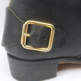 Rupert Sanderson Vrony Fringe Ankle Boots Black Leather Size 37.5 US 8