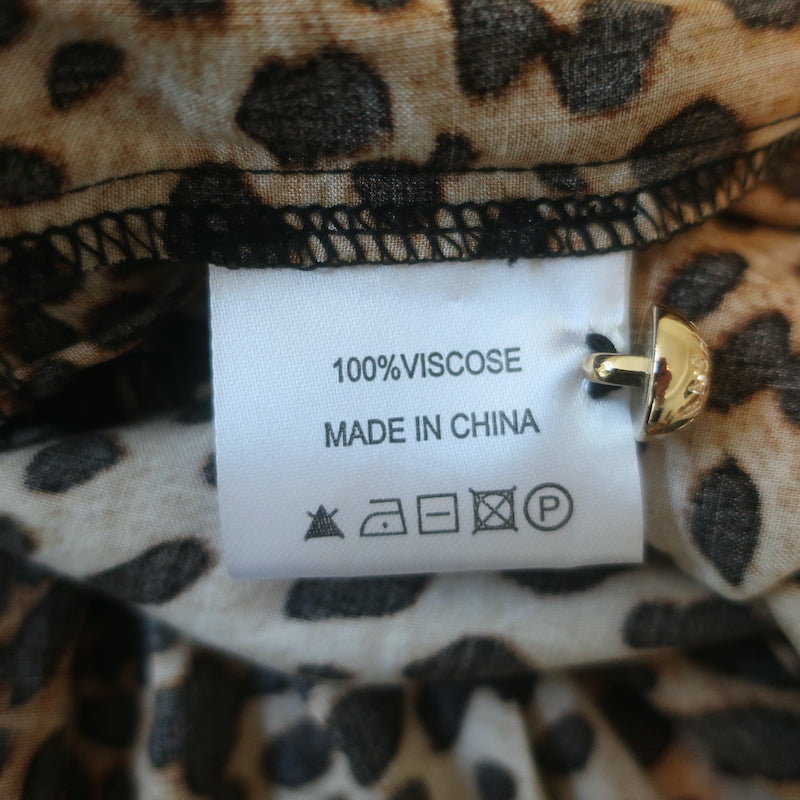 Melissa Odabash Sonja Cheetah Print Maxi Dress Brown Size Small NEW
