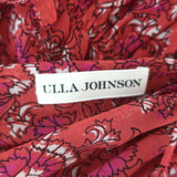 Ulla Johnson Chantelle Tiered Maxi Dress Red Floral Print Silk Georgette Size 2