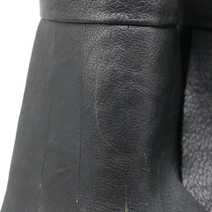Rupert Sanderson Vrony Fringe Ankle Boots Black Leather Size 37.5 US 8