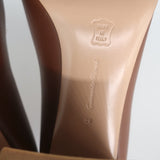 Gianvito Rossi Venezia 85 Pumps Brown Leather Size 36 Pointed Toe Heels