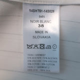 Chloe pinstripe sleeveless tie-neck blouse in cream-white, authentic pre-owned designer button-down, size 38