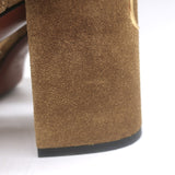 Valentino Fawcette Platform Ankle Strap Sandals Tan Suede Size 36