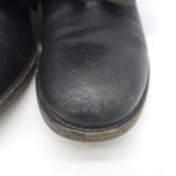 Rupert Sanderson Vrony Fringe Ankle Boots Black Leather Size 37.5 US 8