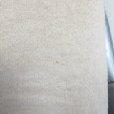 Stussy Sidney Logo Tee Ivory Brushed Knit Size Small Short Sleeve Sweater