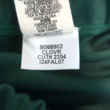 Authentic THE GREAT side-stripe track pants in clover green and white, pre-owned, gently worn luxury piece