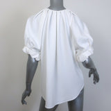 A.L.C. Carey II Puff Sleeve Top White Crepe Size 8