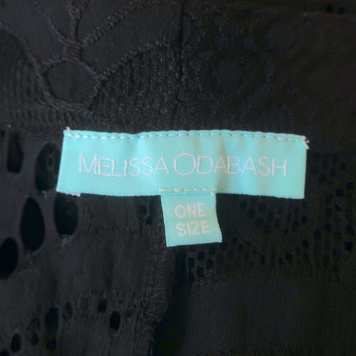 Melissa Odabash Melissa Tie-Side Midi Dress Black Lace One Size