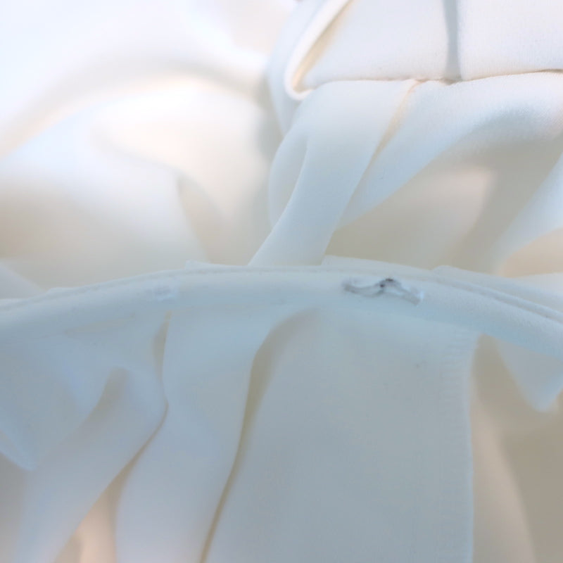 A.L.C. Carey II Puff Sleeve Top White Crepe Size 8