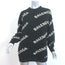Balenciaga Allover Logo Sweater Black Wool-Camel Size 34 Crewneck Pullover
