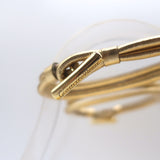 Gianvito Rossi Capua Braided T-Strap Sandals Gold Metallic Leather Size 36.5 NEW