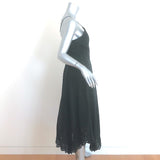 LoveShackFancy Melody Broderie Anglaise Midi Dress Black Size Large