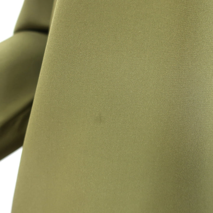 Ulla Johnson Lela Puff Sleeve Blouse Olive Silk Size 10