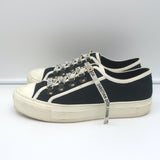 Christian Dior Walk'n'Dior Low Top Sneakers Black Canvas Size 38