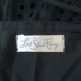 LoveShackFancy Melody Broderie Anglaise Midi Dress Black Size Large