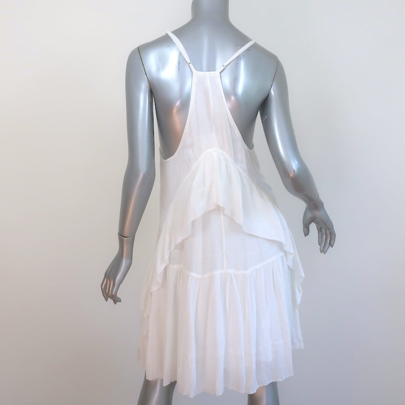 IRO Maoline Ruffled Dress Cream Size 34 NEW