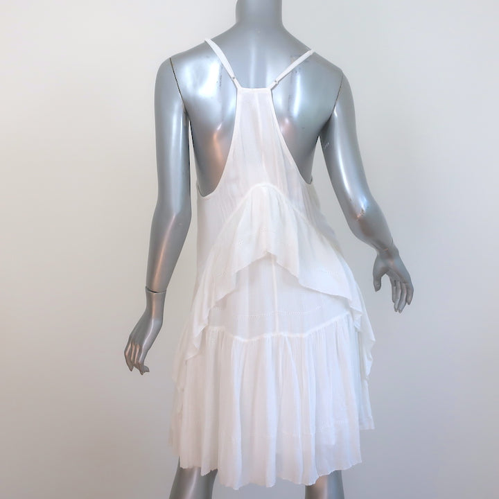 IRO Maoline Ruffled Dress Cream Size 34 NEW
