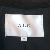 A.L.C. Stefan Colorblock Teddy Coat Brown/White Faux Fur Size Extra Large