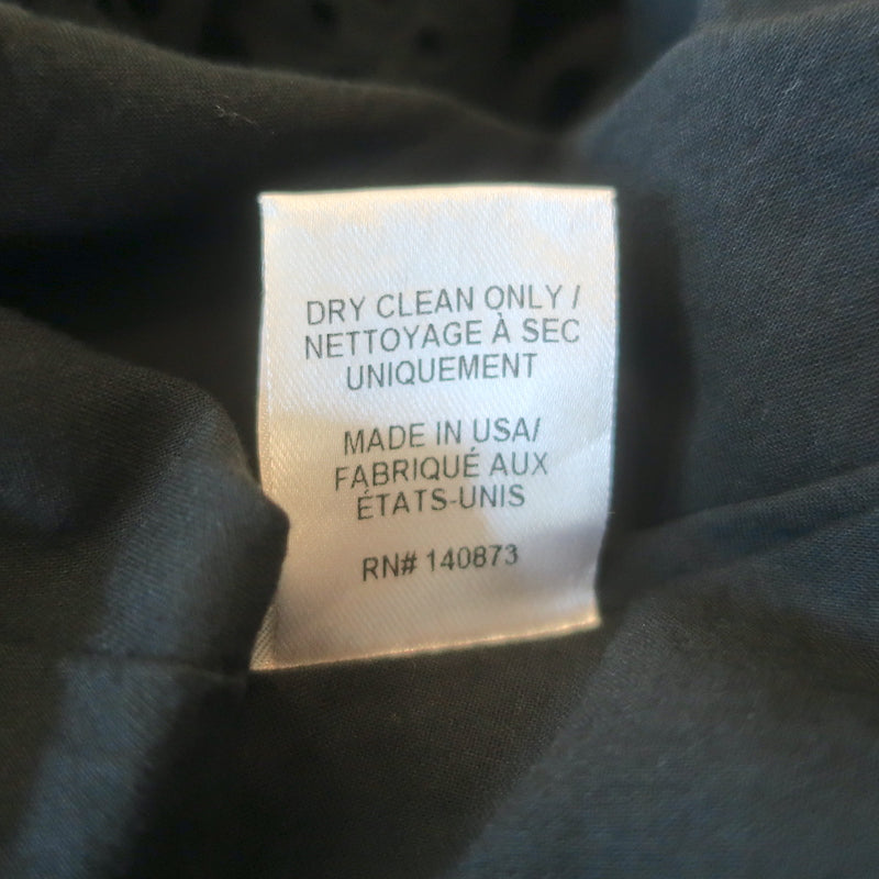 LoveShackFancy Melody Broderie Anglaise Midi Dress Black Size Large