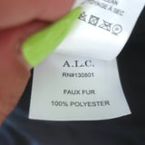 A.L.C. Stefan Colorblock Teddy Coat Brown/White Faux Fur Size Extra Large