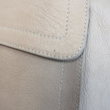 Jil Sander Shearling Zip-Up Coat Taupe Leather Size 36