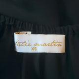 Natalie Martin Mesa Bell Sleeve Tiered Dress Black Silk Size Extra Small