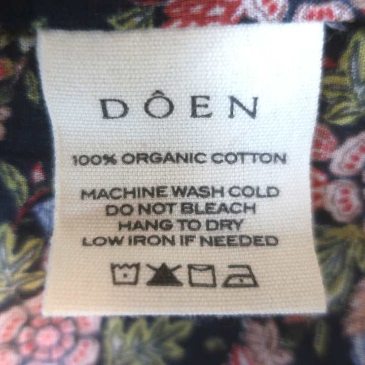 Doen Marisa Ruffle-Trimmed Maxi Dress Black Floral Print Cotton Size Medium