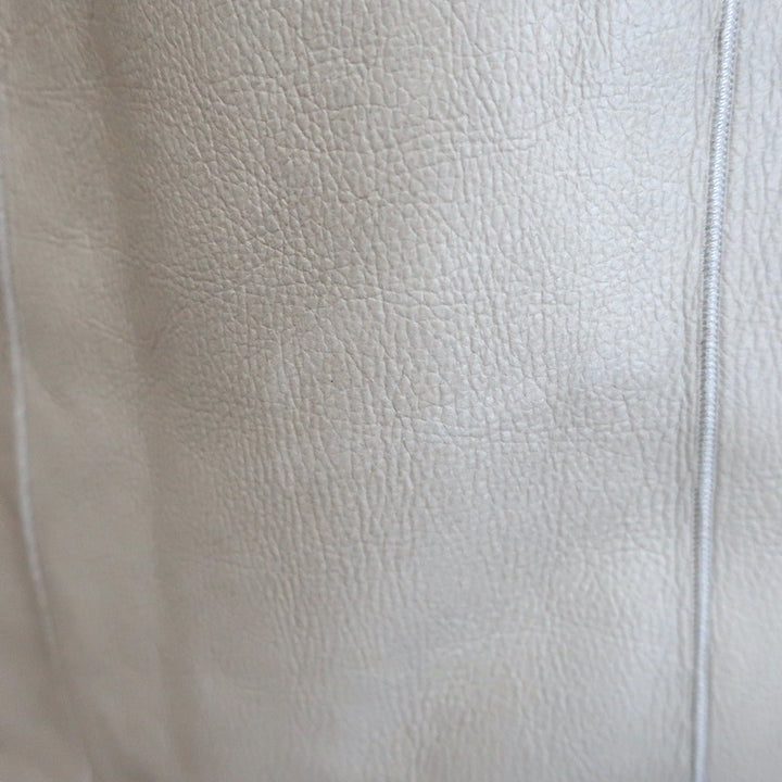Jil Sander Shearling Zip-Up Coat Taupe Leather Size 36
