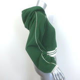 Gucci cropped hoodie in rich green stretch cotton, pre-owned and gently worn with authentic Interlocking G