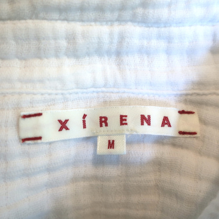Xirena Scout Button Down Shirt White Cotton Gauze Size Medium Long Sleeve Top