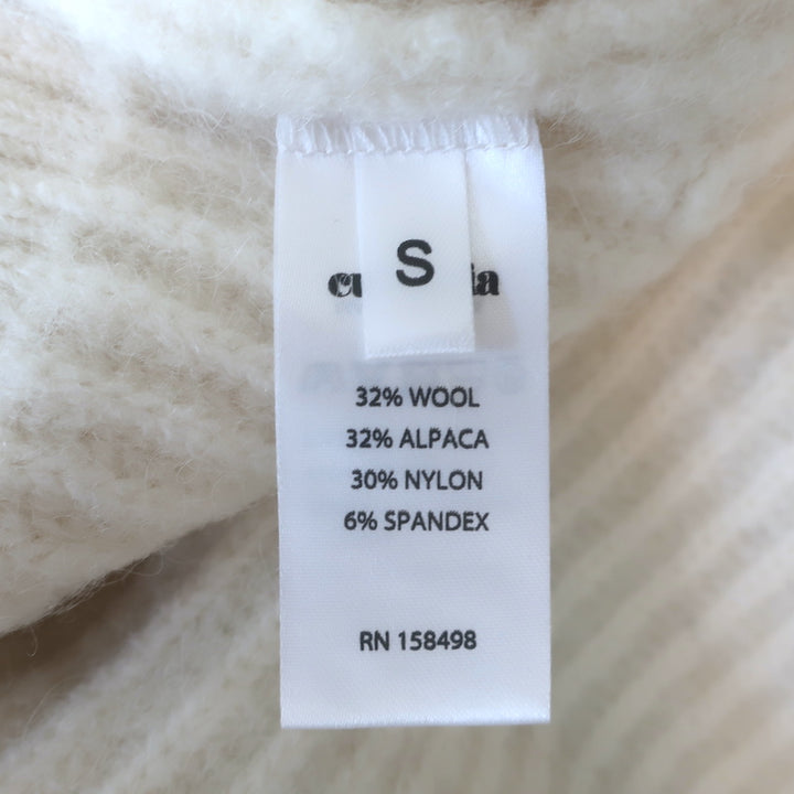 Cult Gaia Akiko Halter Midi Dress Cream Ribbed Knit Size Small NEW