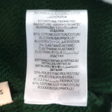 Gucci cropped Interlocking G hoodie in rich green stretch cotton, size S — authentic pre-owned, gently worn.