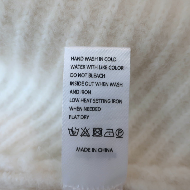 Cult Gaia Akiko Halter Midi Dress Cream Ribbed Knit Size Small NEW