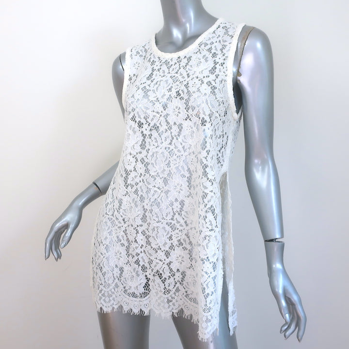 IRO Helena Lace Top Cream Size 36 Sleeveless Tunic NEW