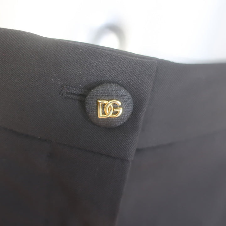 Dolce &amp; Gabbana Turlington Pantsuit Black Stretch Gabardine Size 44/46