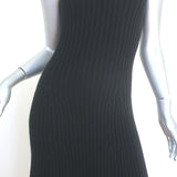 Michael Kors Collection Ribbed Cashmere Turtleneck Dress Black Size Extra Small
