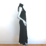Michael Kors Collection Ribbed Cashmere Turtleneck Dress Black Size Extra Small