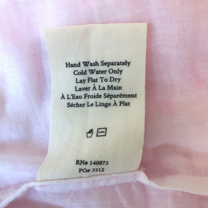 LoveShackFancy Natasha Ruffled Mini Dress Pink Tie Dye Cotton Size Large