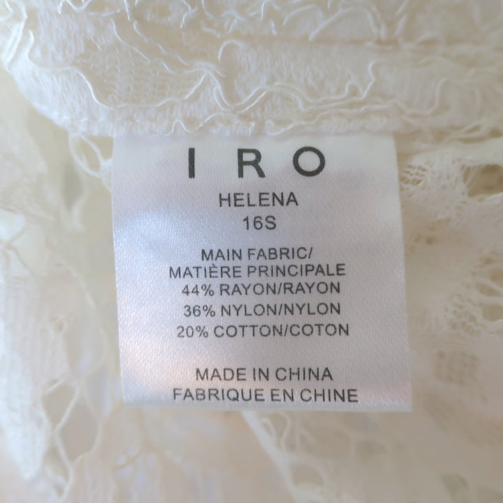 IRO Helena Lace Top Cream Size 36 Sleeveless Tunic NEW