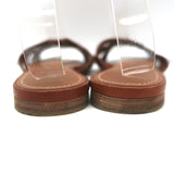 Saint Laurent Tribute Mules Brown Leather Size 36.5 Flat Slide Sandals