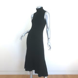Michael Kors Collection Ribbed Cashmere Turtleneck Dress Black Size Extra Small