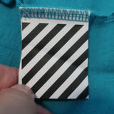 Off-White c/o Virgil Abloh Tape Arrows T-Shirt Blue Cotton Size Extra Small