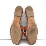 Saint Laurent Tribute Mules Brown Leather Size 36.5 Flat Slide Sandals