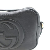 Gucci Small Soho Disco Crossbody Bag Black Pebbled Leather
