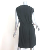 Givenchy Sleeveless Wrap Dress Black Pleated Jersey Size Small